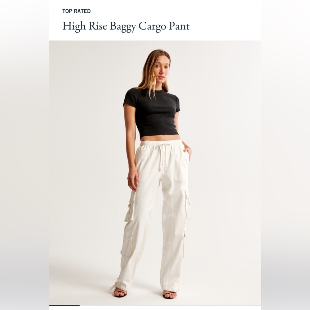 Abercrombie High Rise Baggy Utility Cargo (XL L)